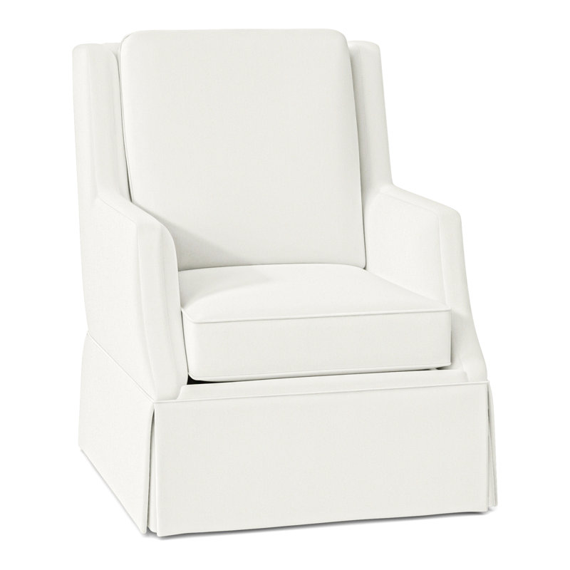 Savannah Linen Wingback Chair, Perigold Improve White