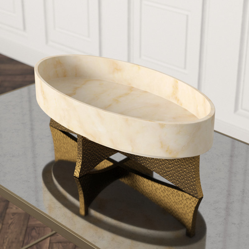 Lax Decorative Bowl, White