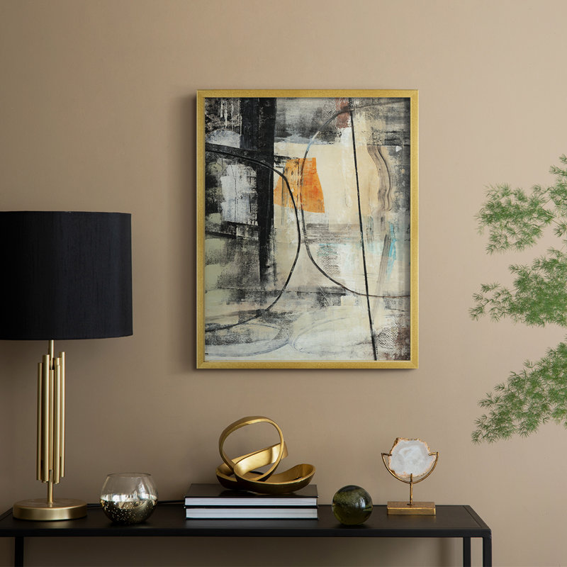 Persistance II, reproduction encadrée - bois massif, H 11 po x l 9 po, Doré