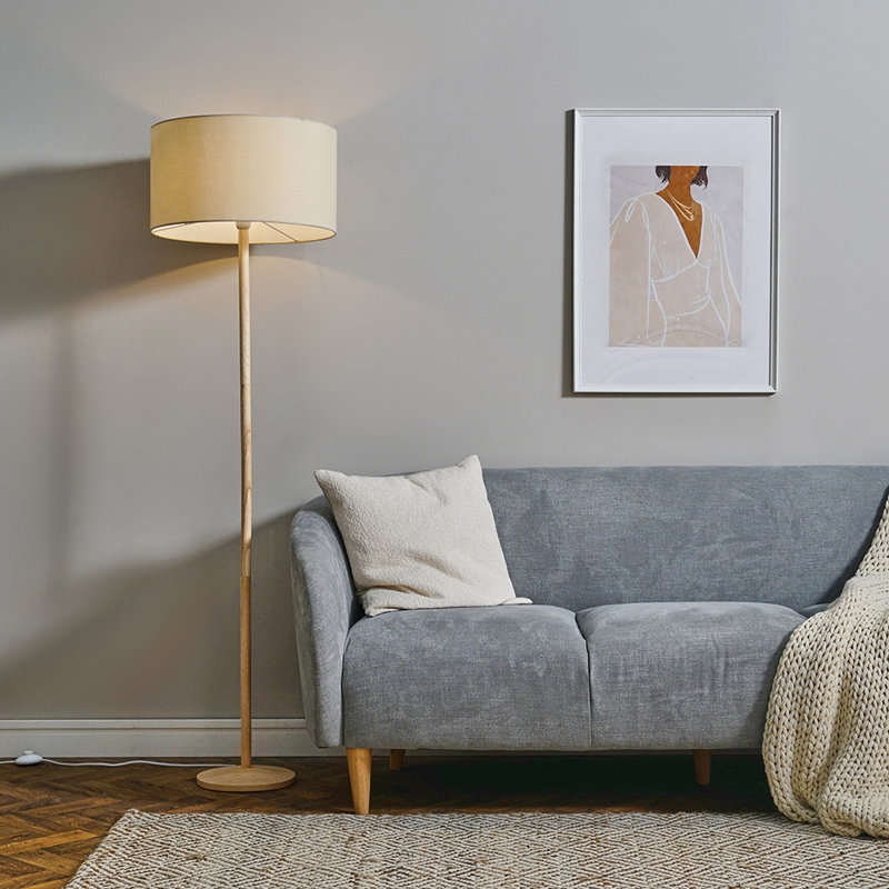 159cm Natural Traditional Floor Lamp