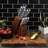 Senken Knives 11-Piece Damascus Knife Block Set with Abalone Shell Handle - 67-Layer Japanese Steel