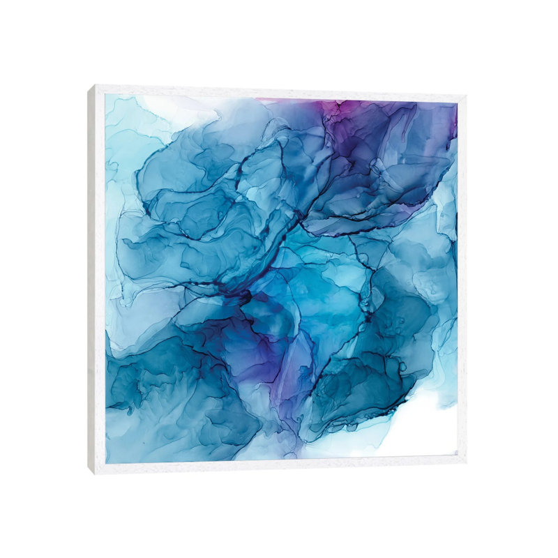 Neptune by Elizabeth Karlson - Floater Frame Painting on Canvas, 66.04 cm H x 66.04 cm W, White Framed
