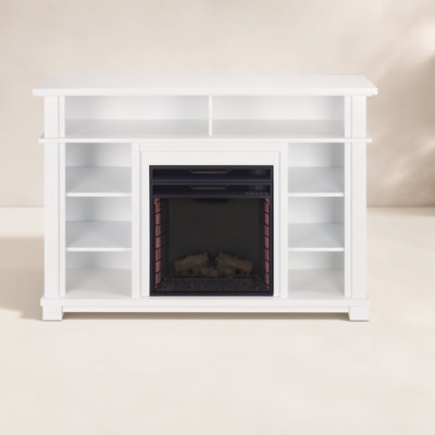 Timmons Faux Log Electric Fireplace