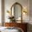 1 - Light Glass Armed Sconce