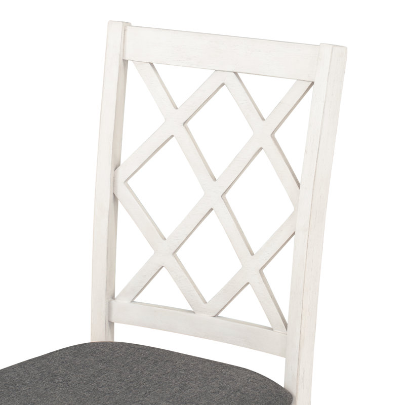 Ensemble de table de salle à manger 5 pièces Mid-Century, Brun, Gris