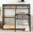 L-shaped Metal Triple Twin Size Bunk Bed