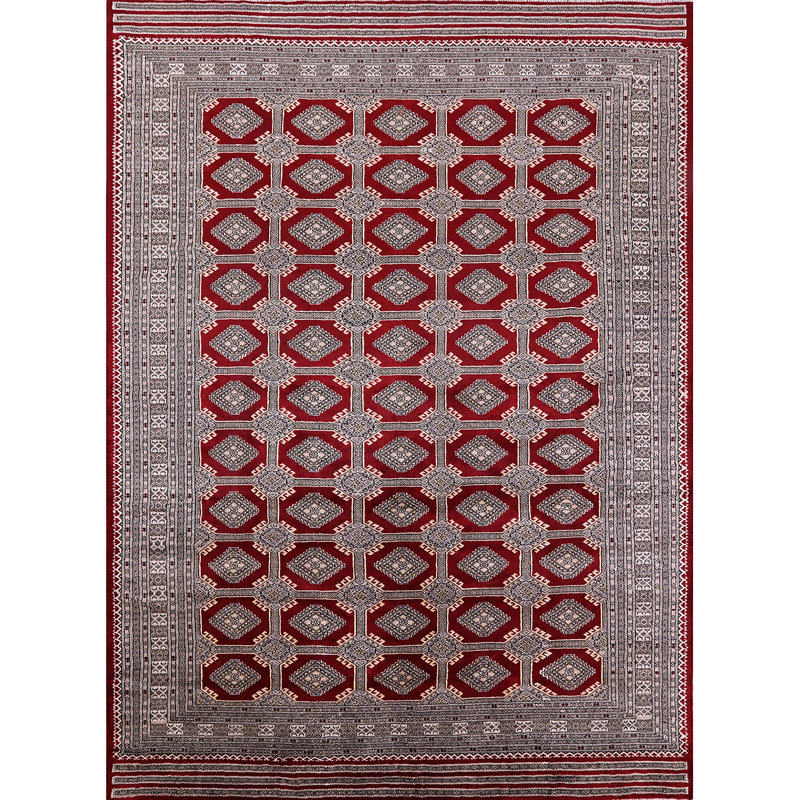 Tapis rouge / gris Sheridan Southwestern, Rond 6 pi