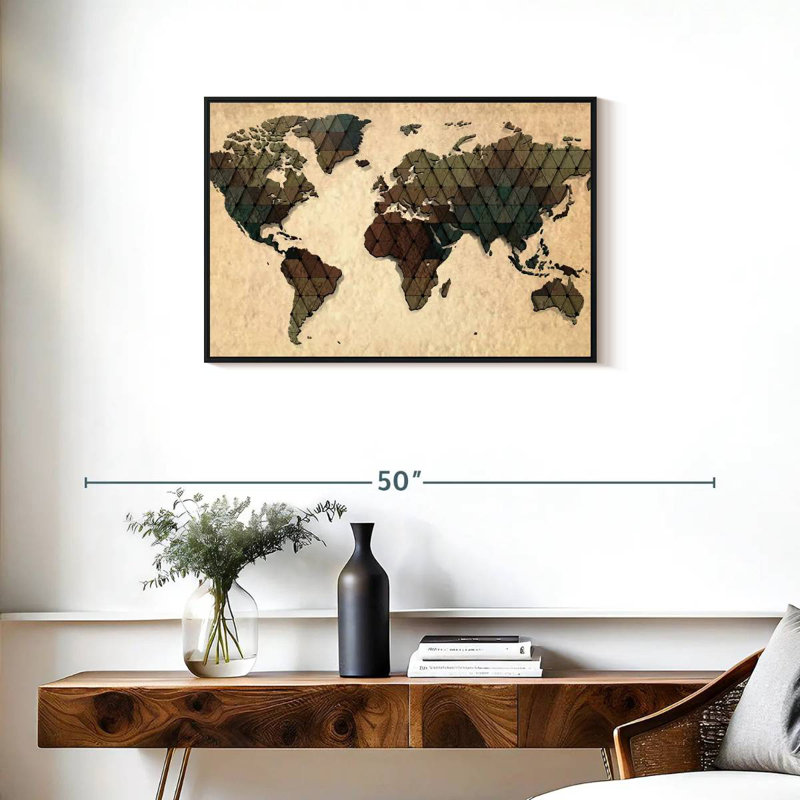 Carte du monde unique Aliaz, H 21 po x l 31 po