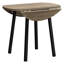Petite table de salle à manger à 3 abattants, métal noir, finition taupe, table 3, essentiel pour la cuisine