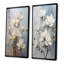 Ensemble de 2 décorations murales blanc et bleu Magnolia Blossom Beauty - Magnolias-102584314-102584319