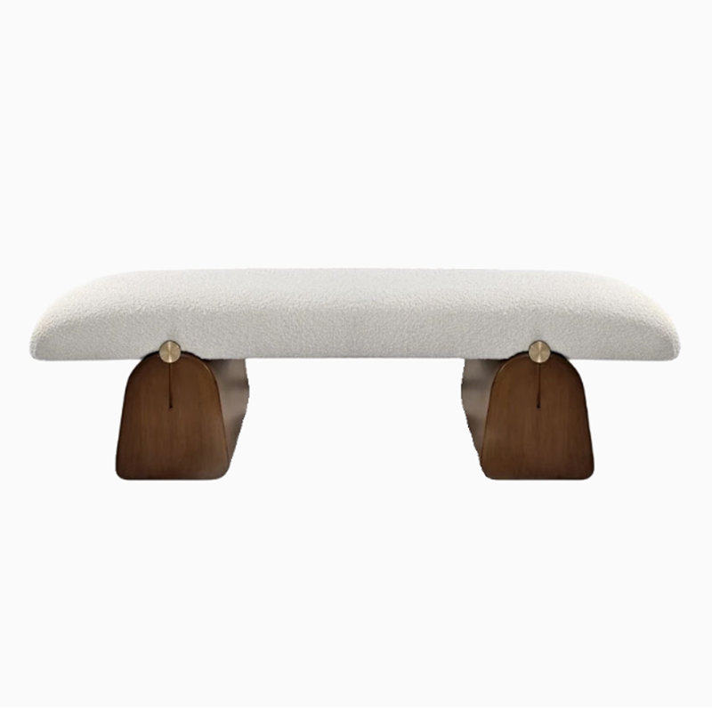 Banc de chevet blanc uni