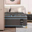 Matelas simple hybride de 12 pouces avec ressorts ensachés individuellement, support ferme moyen, mousse à mémoire de forme certifiée CertiPUR-US, noir et bleu-763333109