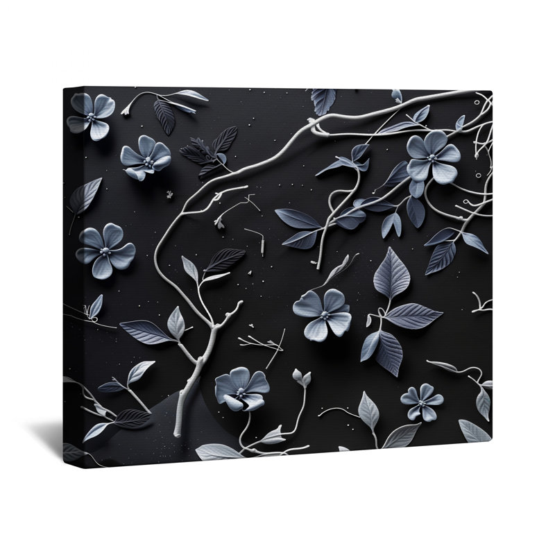 Papier peint floral sur toile - Décoration murale nature en plusieurs tailles, 12 x 12 inches