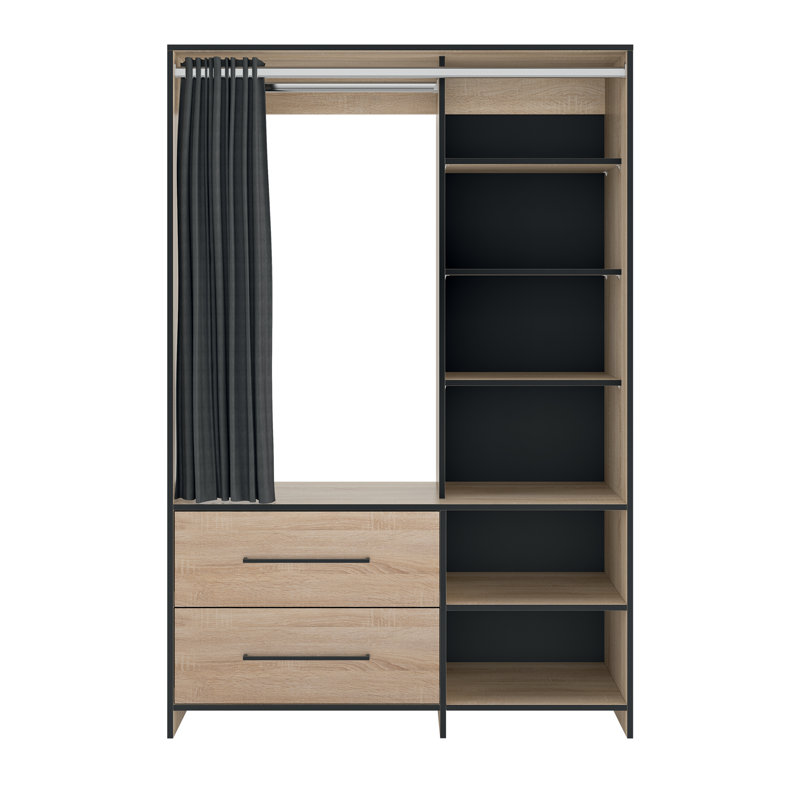 Hakimah 1 Door Manufactured Wood Wardrobe