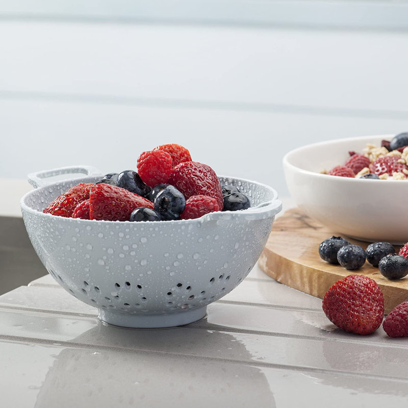 Premium Melamine Colander, Small 15cm, Duck Egg Blue
