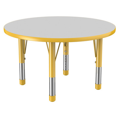 Round T-Mold Adjustable Height Activity Table