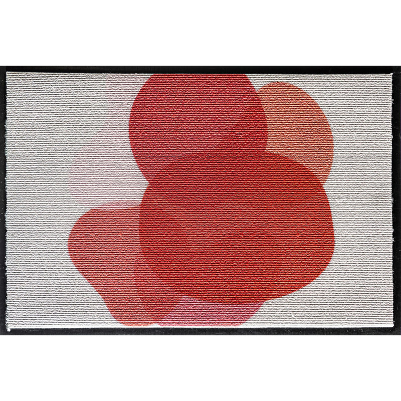 Rugs America Lianna Blueberry Jam LO15C 20"x31.5" Door and Kitchen Mat, Red/White