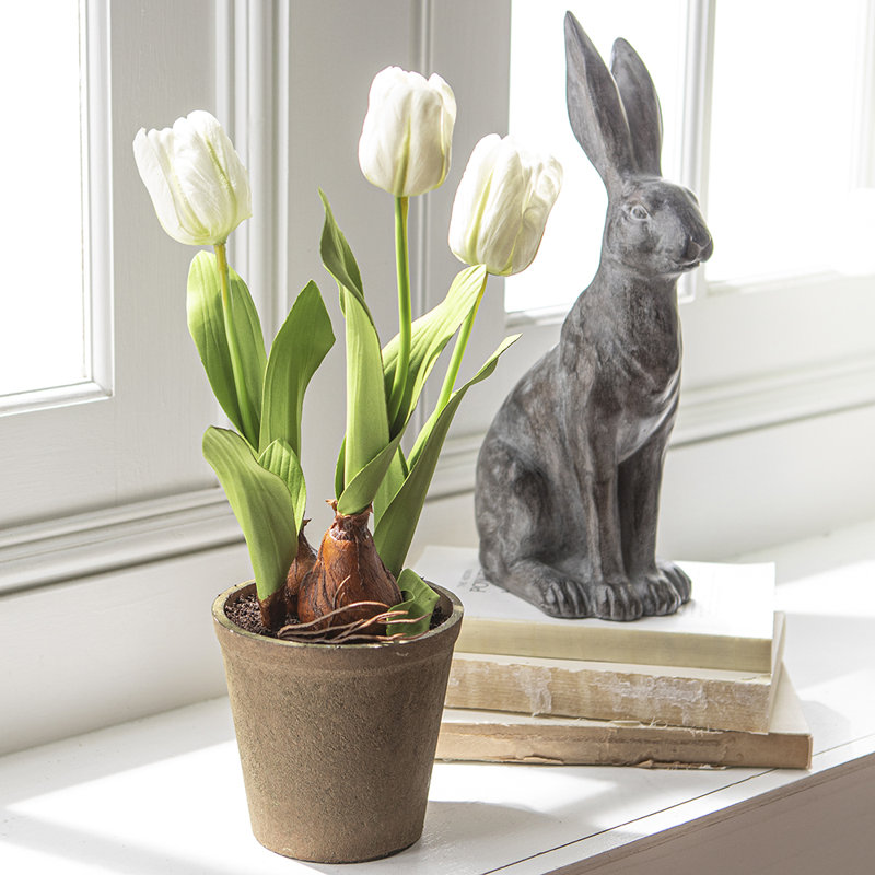 Tige de tulipes en pot real touch