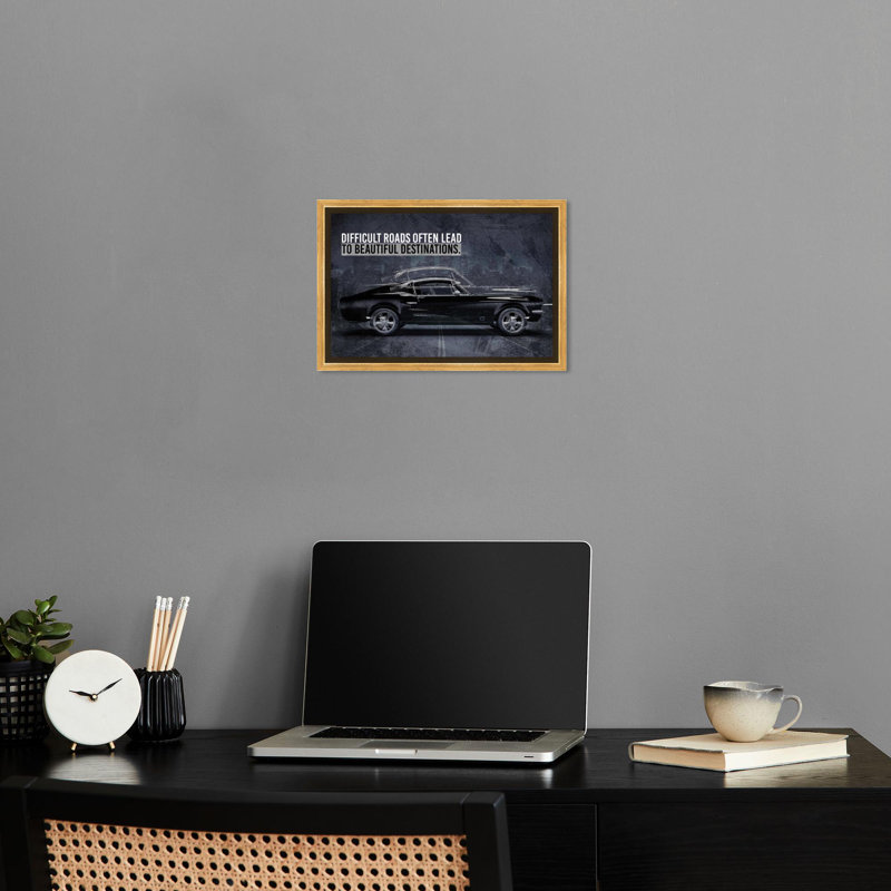 Impressions d'art sur toile Mancave, H 11 po x l 16 po, Cadre noir