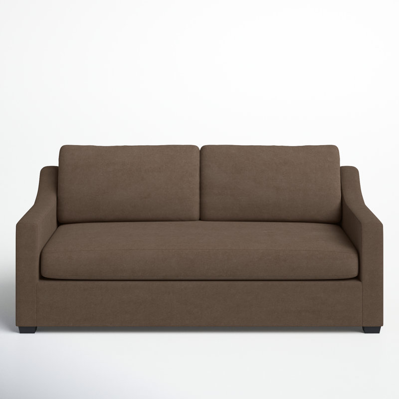 Cranbrook Upholstered 88'' Sofa, Bella Cocoa Performance Velvet