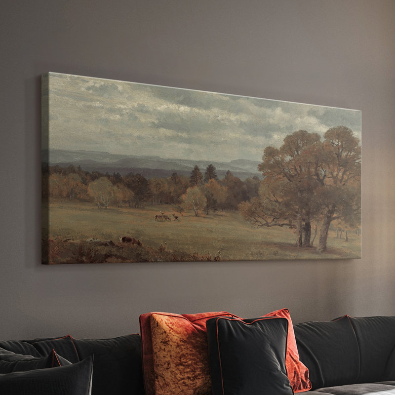 Série paysage - DCCDXLVII - Toile tendue avec châssis - Prêt à être accroché, H 16 po x l 32 po