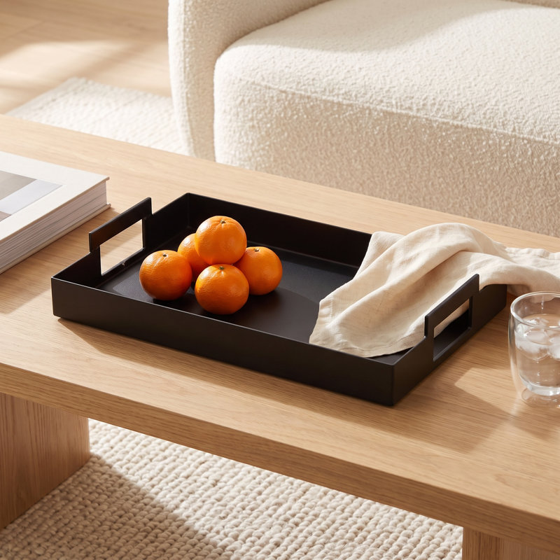 Zenia Metal Tray, Black