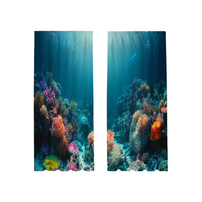 Kbndieu Trendy Printed Patterns with A Strong Decorative Look Light Blocking Curtains for Dorm Rooms