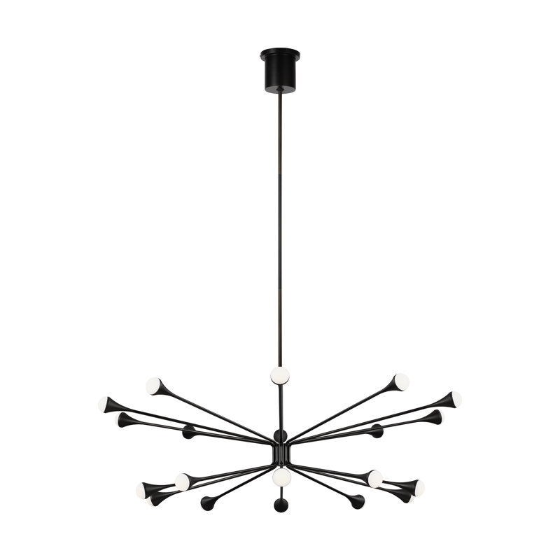 Lody 20 - Light LED Chandelier, Matte Black