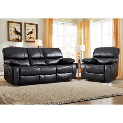 2 - Piece Modern Faux Leather Manual Reclining Living Room Set