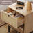 Bosonohy Boho Natural Rattan 2-Drawer Nightstand-82087785