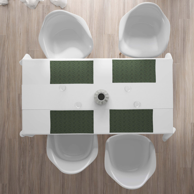 Polyester Floral Rectangle Placemat