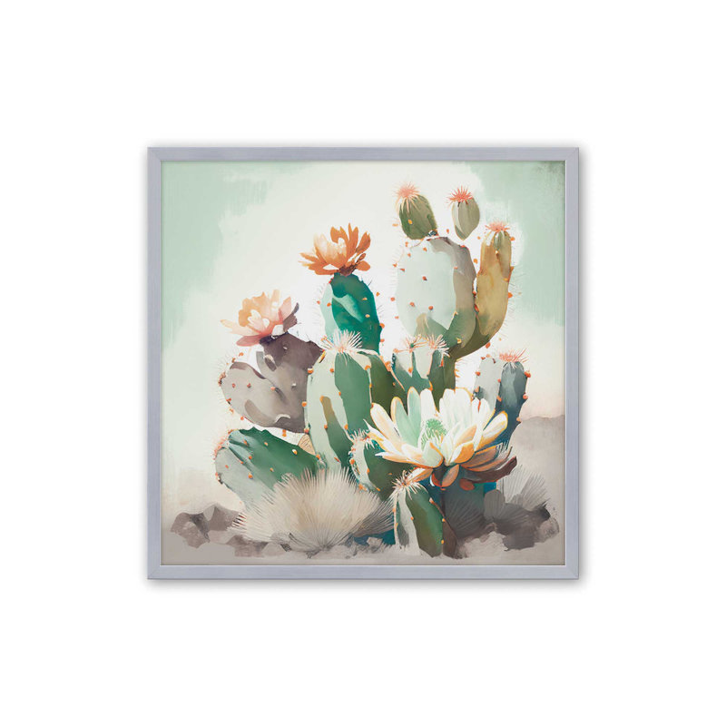 «Blossoms of the Southwest», reproduction sur toile, H 13,75 po x l 13,75 po, Chrome poli