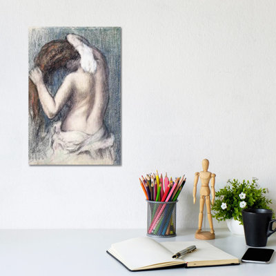 Woman Drying Herself, C.1906 by Edgar Degas - Wrapped Canvas Painting