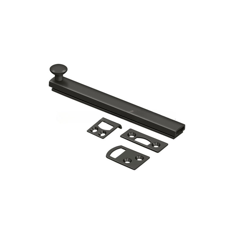 Brass Latch/Catch/Bolt, Oil-Rubbed Bronze, 1.9375" H x 6" W x 1.5625" D