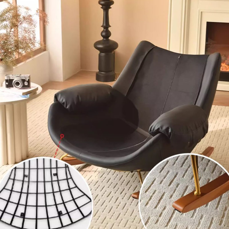 Chaise berçante simple rétro