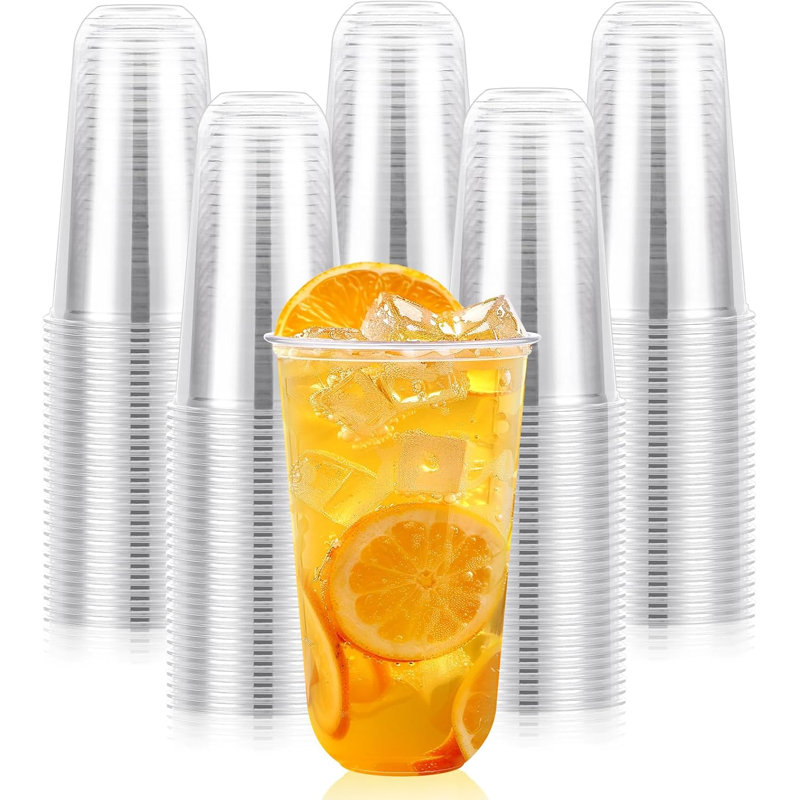 100 Pcs 18oz Clear Plastic Cups