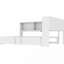 Lit de jour en métal blanc avec couchette, rangement et aspect blanc-1927285371
