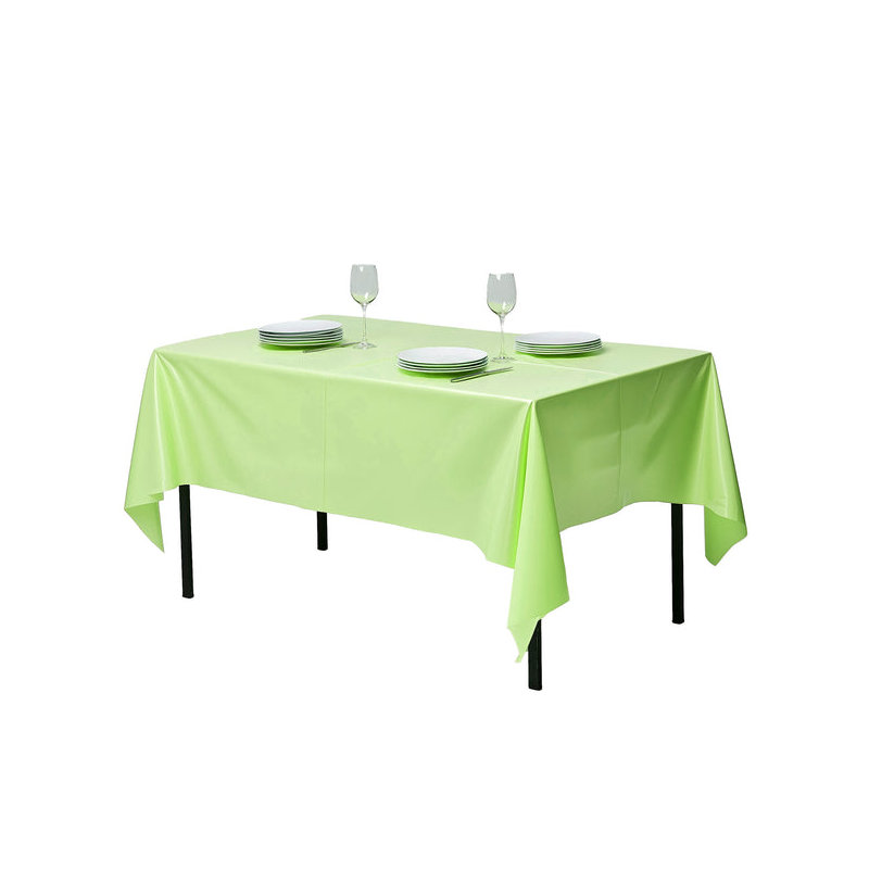 Paquet de 10 nappes compostables pour tables rectangulaires de 6 pi (54 po x 108 po), Vert