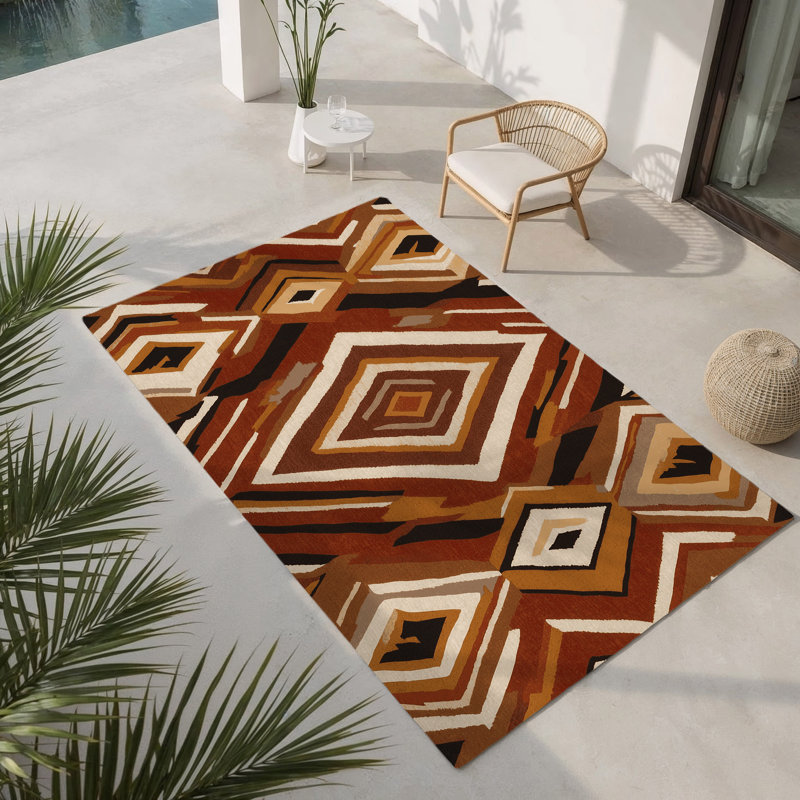 Tapis intérieur et extérieur Whispering Mesa, Rectangle 1 pi 6 po x 2 pi 6 po