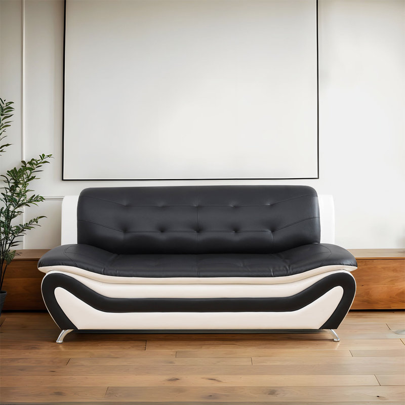 Canapé de luxe à trois places - Cuir respirant de qualité supérieure avec structure en bois massif et support ergonomique