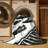 Machine Washable Kramer Track Running Shoes Sleek & Chic Modern Geometric Rug in Brown – Black Binding-857453452