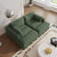 Canapé-lit modulaire avec accoudoirs et coussins décoratifs en velours côtelé vert Bentura-1862445444