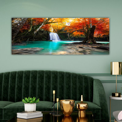 Stunning Decorative Canvas Painting, 11.8 x 31.5 inches | 100% Canvas Artwork, Framed with 100% Wooden Frame (Thickness: 1.6 inches) | Perfect for Home Decor, Living Room & Office, Elegant & Eye-Catching Design