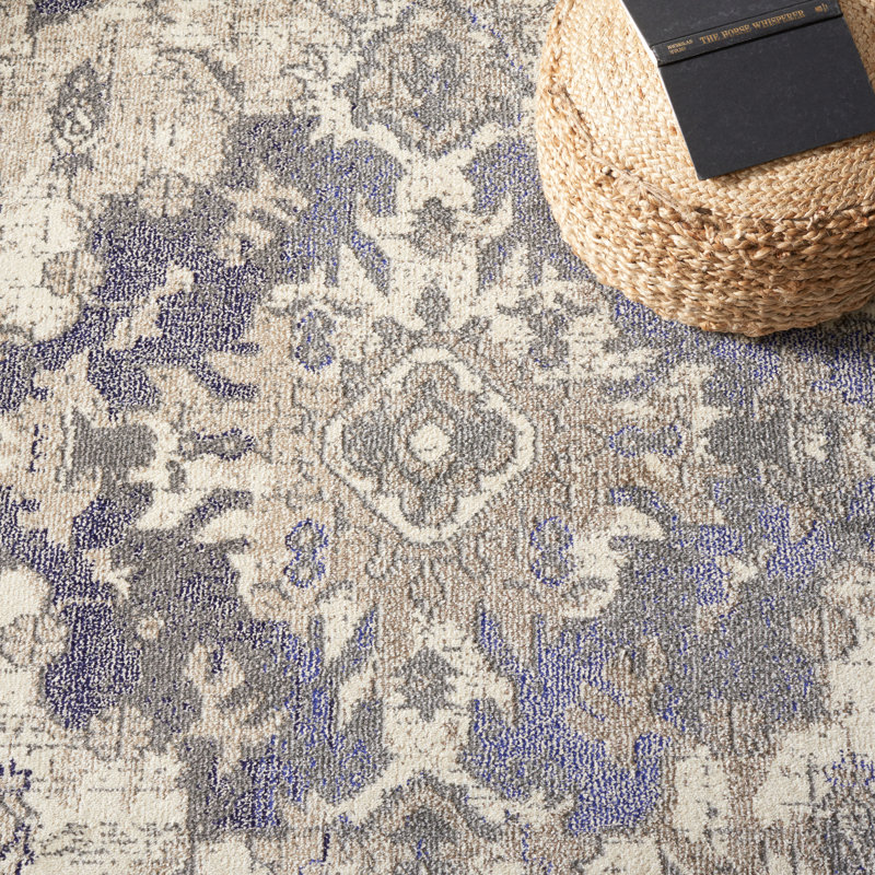 Kimberley Oriental Beige Area Rug, Round 6'7"