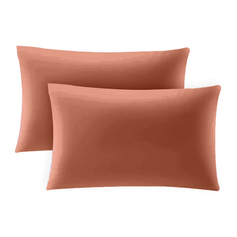 Supersoft Microfiber Pillowcases - Durable, Wrinkle Resistant & Easy Care , Rust