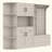 Multifunctional Left-Right Combination Hall Cabinet (Can Be Used Separately) With Storage And 4 Hooks, Storage Cabinet/ Hall Tree 2 In 1 For Living Room, Kitchen And Hallway-1538391881