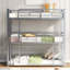Metal Twin Bunk Bed, Silver - Space Saving & Strong Size 3 Saving, Rails, No Box Spring, Quick Installation