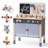 Wooden Toy Workbench, Large Children's Wooden Play Tool, Pretend Play Creative Building Set