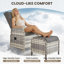 Outdoor Lounge Chair with Ottoman-1107382393