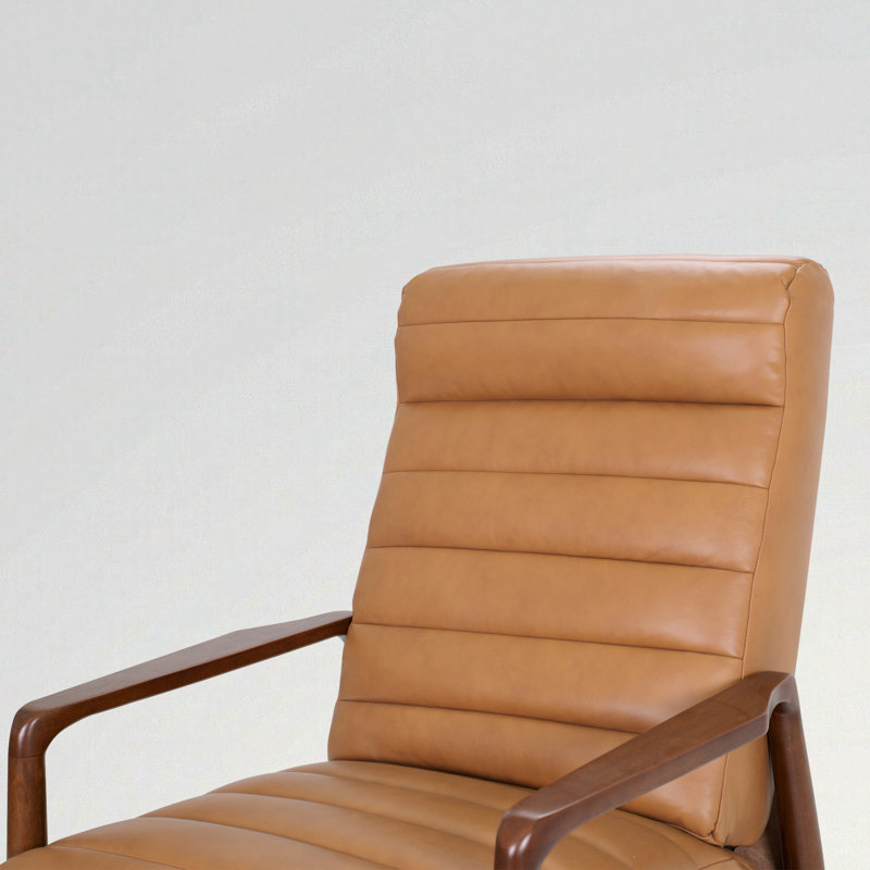 Fauteuil inclinable 28 po Mid-Century, Tanné